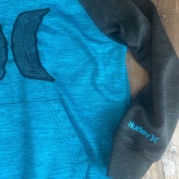 Hurley Kids Teal and Charcoal Hoodie - Picture 3 of 4